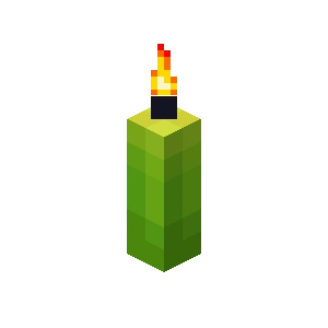 lime candles from minecraft